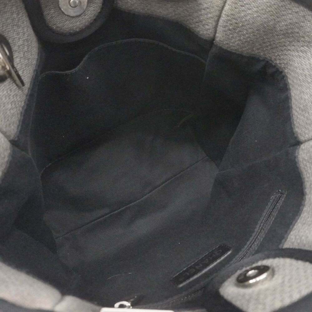 CHANEL Black Canvas Deauville Tote Bag - Picture 4 of 16